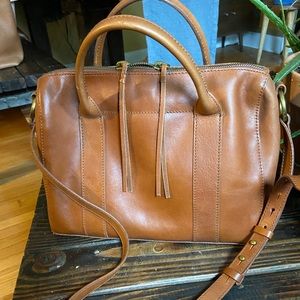 Madewell Prague Satchel in English Saddle